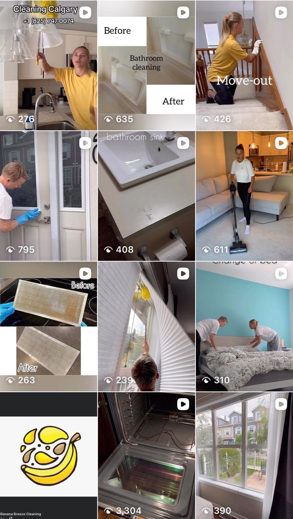 Banana Breeze Instagram grid before the rebrand