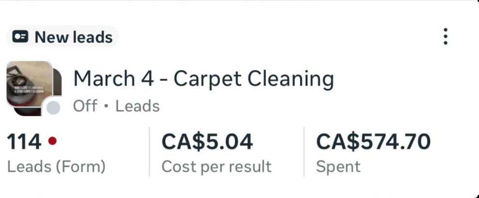 Meta Ad — Carpet Cleaning