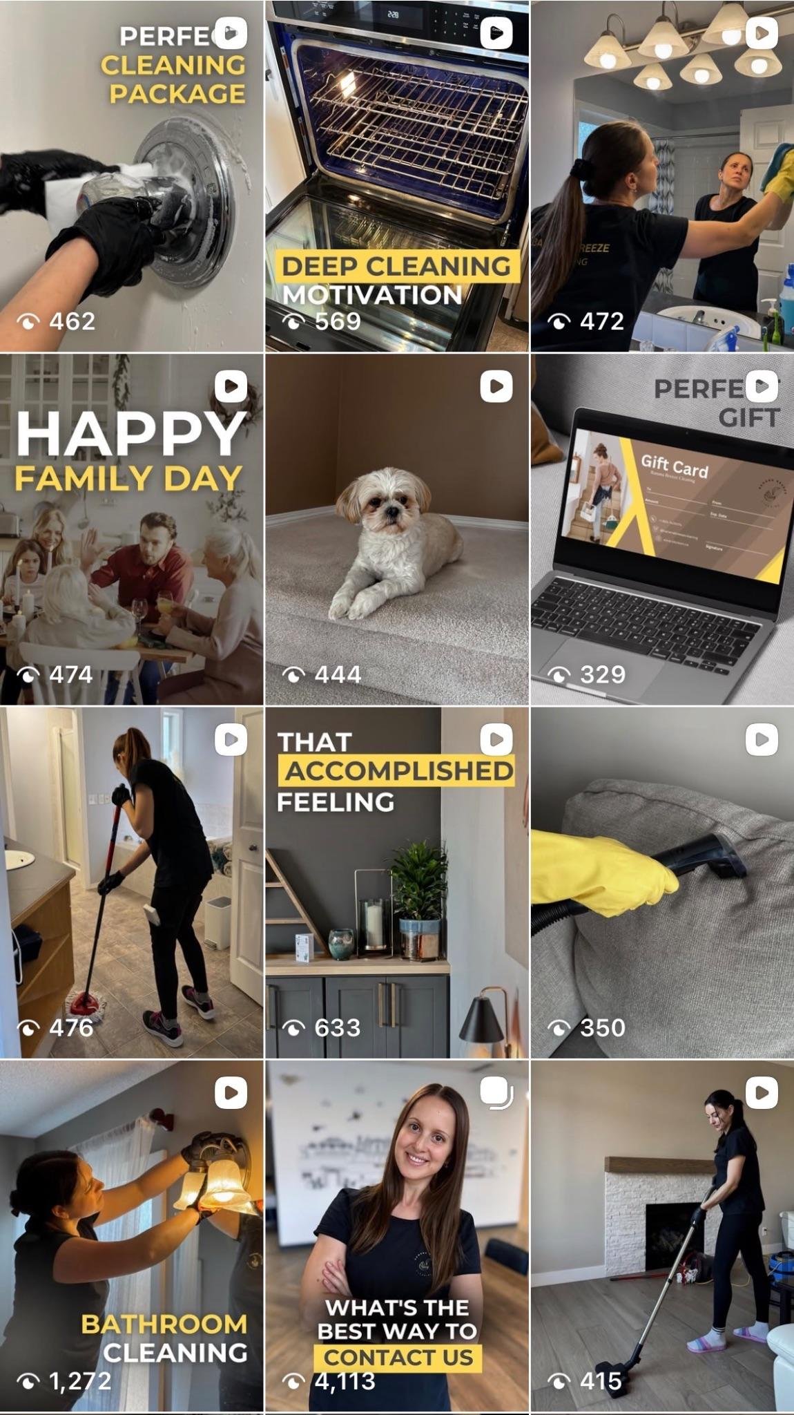 Instagram grid after